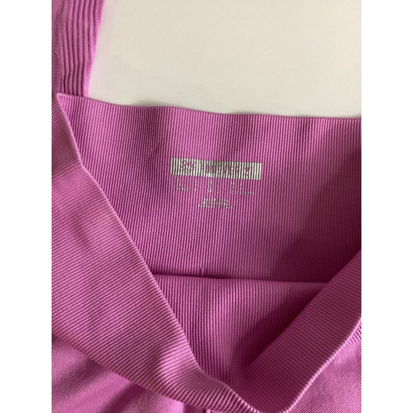 Forever 21 Womens High Waisted Seamless Ribbed Leggings Orchid Pink Size S - Picture 3 of 4